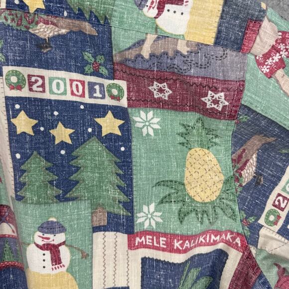 Vintage Reyn Spooner Mele Kalikimaka Pullover Camp Shirt Limited Issue XXL - Picture 10 of 10